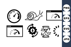 Speed And Loading Vector Icons For UI Design Product Image 1