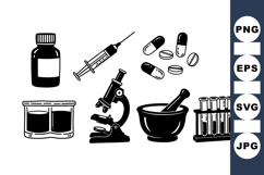 Medical Laboratory Equipment Vector Clipart Product Image 1