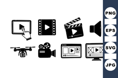 Hand Drawn Media Player Icon Clipart Product Image 1