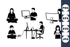 Minimal Remote Work Vector Character Product Image 1