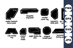 Futuristic Control Panel Vector Clipart Design Elements Product Image 1