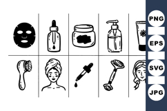 Hand Drawn Skincare Icons For Beauty Projects Product Image 1