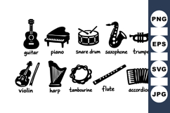 Hand Drawn Musical Instrument SVG Illustration Product Image 1