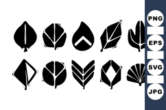 Geometric Minimalist Leaf Icon For Crafts Product Image 1