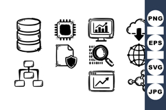 Hand Drawn Technology And Data Icons Product Image 1