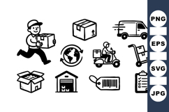Hand Drawn Shipping Icon For Ecommerce Product Image 1