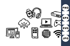 Hand Drawn Technology Icon For Digital Use Product Image 1