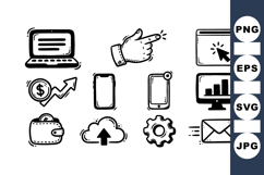 Hand Drawn Technology Icon Illustrations Product Image 1