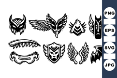 Tribal Dark Symbols SVG Vector Illustration Product Image 1