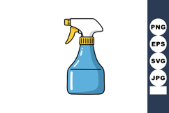 Cleaning spray bottle with blue container and yellow trigger Product Image 1