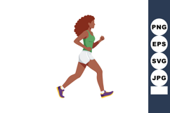 Woman running outdoors active fitness exercise jogging in gr Product Image 1
