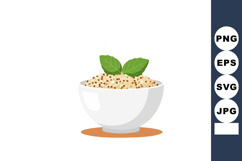 Quinoa grain bowl with fresh green leaves healthy plant base Product Image 1