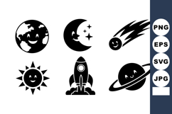 Happy Celestial Bodies Vector Illustration Pack Product Image 1