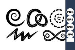 Abstract Swirl Shapes Vector Collection Design Product Image 1