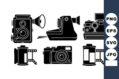 Vintage and Modern Photography Cameras Vector Set Product Image 1