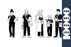 Diverse Healthcare Workers Medical Illustration Product Image 1