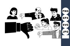 Negative Feedback And Disapproval Gesture Vector Illustratio Product Image 1