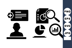 User Profile And Data Analysis Icons Vector Product Image 1