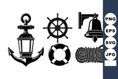 Nautical Maritime Icons Vector Collection Product Image 1