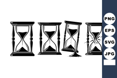 Vintage Hourglass Sequence Flowing Sand Broken Glass Product Image 1