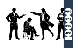 Silhouette Group Medical Doctors Poses Product Image 1