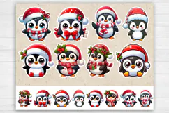 Christmas. Print & Cut Stickers PNG / Christmas Penguin Product Image 2