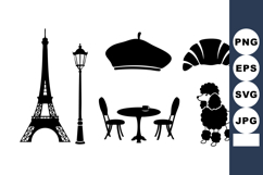 Eiffel Tower Paris Street Lamp Vector Illustration Product Image 1