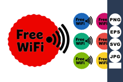 Free Wifi Icon Set Colorful Round Signs Wireless Product Image 1