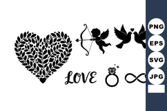 Heart Arrow Cupid Love Ring Infinity Symbol Vector Product Image 1