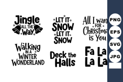 Christmas Winter Holiday Phrases Vector Set Product Image 1