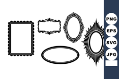 Vintage Decorative Frames Oval Rectangular Classic Product Image 1