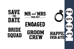 Save The Date Bride Squad Wedding Vector Illustration Product Image 1