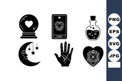 Mystic Fortune Telling Icons Heart Love Palm Reading Product Image 1
