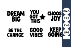 Inspirational Quotes Dream Big Positive Vibes Product Image 1