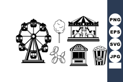 Amusement Park Carnival Ferris Wheel Illustration Product Image 1