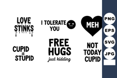 Love Stinks Cupid Free Hugs Humor Vector Illustration Product Image 1