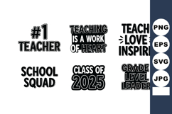 Teacher Quotes Vector Set School Squad Class 2025 Product Image 1