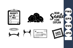 Christmas Naughty or Nice Checklist Santa Letter Vector Product Image 1