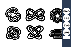 Celtic Knot Vector Set Black Line Art Design Product Image 1