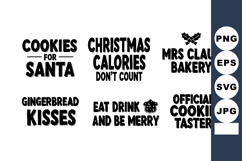 Christmas Cookie Quotes Santa Bakery Vector Product Image 1