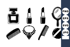 Beauty Accessories Perfume Lipstick Vector Product Image 1