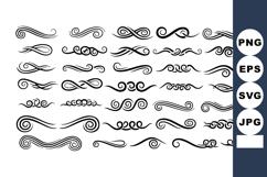 Decorative Ornamental Swirl Vector Set for Vintage Design Product Image 1