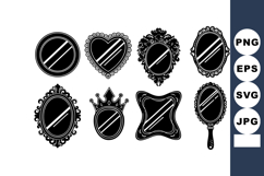 Vintage Ornate Decorative Mirrors Vector Set Product Image 1