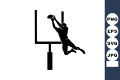 Basketball Player Dunking Hoop Vector Illustration Product Image 1