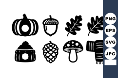 Autumn Fall Nature Collection Vector Illustration Product Image 1