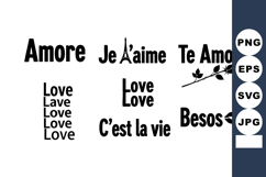 Love Typography Design Collection With Romantic Words Product Image 1