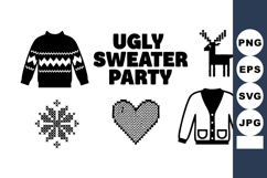 Ugly Sweater Party Winter Reindeer Design Product Image 1