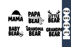 Family Bear Titles Winter Hats Scarf Cartoon Product Image 1
