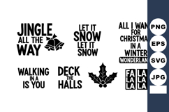 Christmas Holiday Festive Quotes Winter Snow Vector Product Image 1