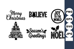 Christmas Holiday Greetings Vector Set With Festive Wishes Product Image 1